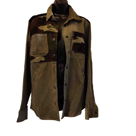 Club Room Jackets & Blazers - Corduroy Camo Unisex Shacket